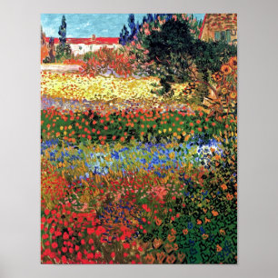 Poster Vincent Van Gogh - Flower Garden Art