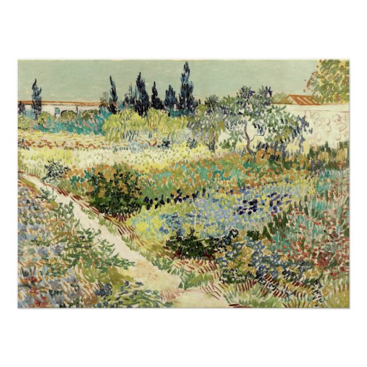 Poster Vincent Van Gogh Garden à Arles 1888 (Devant)
