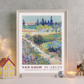 Poster Vincent van Gogh Garden avec Fleurs à Arles