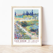 Poster Vincent van Gogh Garden avec Fleurs à Arles
