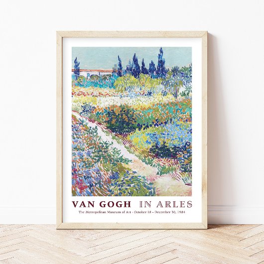 Poster Vincent van Gogh Garden avec Fleurs à Arles