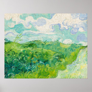 Poster Vincent van Gogh - Green Wheat Field, Auvers