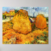 Poster Vincent Van Gogh - Haystacks en Provence (Devant)