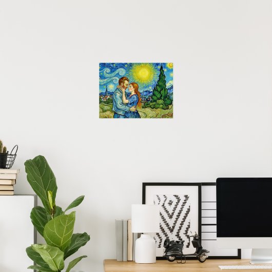 Poster Vincent Van Gogh in love -- WONKY ART (Bureau à domicile)