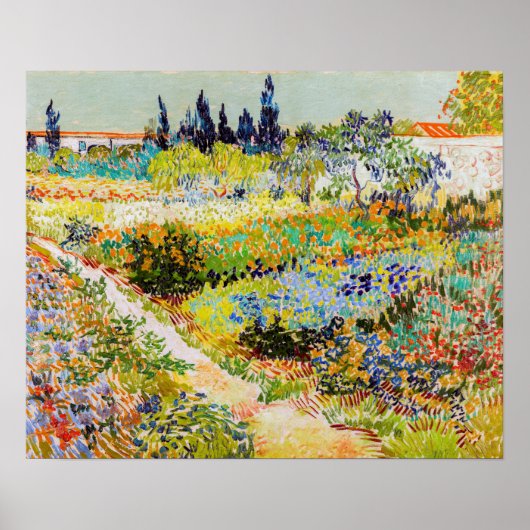 Poster Vincent van Gogh - Jardin à Arles (Devant)