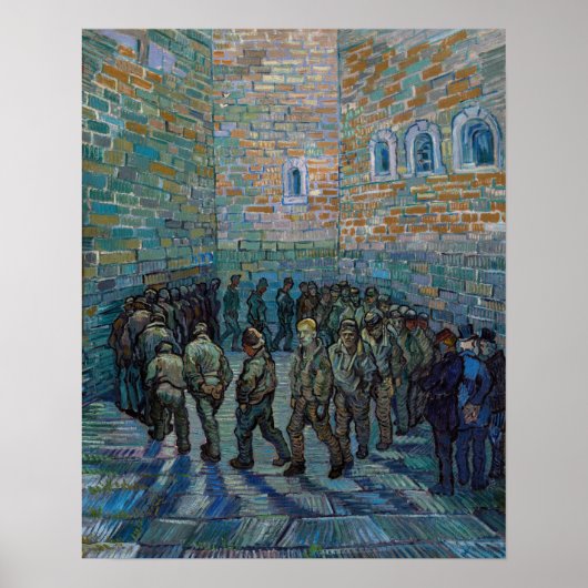 Poster Vincent van Gogh - La cour de la prison (Devant)