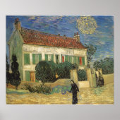 Poster Vincent van Gogh - La Maison blanche la nuit (Devant)