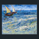 Poster Vincent van Gogh - La mer aux Saintes-Maries<br><div class="desc">Paysage marin à Saintes-Maries - Vincent van Gogh,  Huile sur toile,  1888</div>