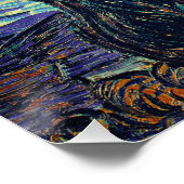 Poster Vincent Van Gogh La Nuit étoilée (Coin)