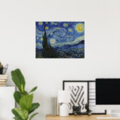 Poster Vincent Van Gogh, La Nuit étoilée (Bureau à domicile)