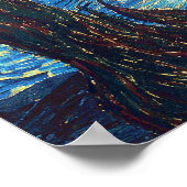 Poster Vincent Van Gogh, La Nuit étoilée (Coin)