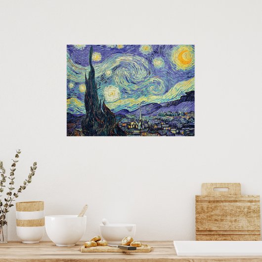 Poster Vincent Van Gogh La Nuit étoilée (Cuisine)
