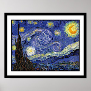 Poster Vincent Van Gogh - La Nuit étoilée Beaux-Arts