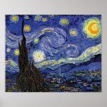 Poster Vincent Van Gogh - La Nuit étoilée Extra Large<br><div class="desc">Vincent Van Gogh's The Starry Night. Huile sur toile de 1889, Starry Night a été peint tandis que Van Gogh était dans l'asile à Saint-Rémy, France, et est considéré comme l'un de ses plus grands chefs-d'oeuvre. Même s'il s'agit d'une scène nocturne, elle a été peinte pendant la journée et représente...</div>