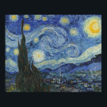 Poster Vincent van Gogh | La Nuit étoilée, juin 1889<br><div class="desc">The Starry Night,  juin 1889 (huile sur toile),  Gogh,  Vincent van (1853-90) / Museum of Modern Art,  New York,  USA / The Bridgeman Art Library | Numéro de collection d'images : XOS702746</div>