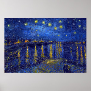 Poster Vincent Van Gogh, La nuit étoilée peinture