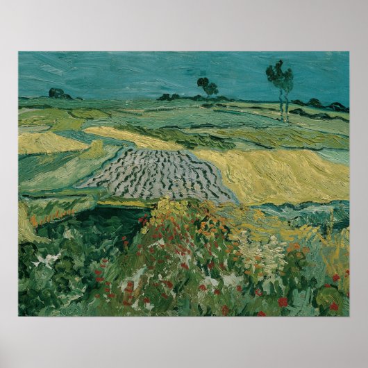 Poster Vincent van Gogh - La plaine d'Auvers (Devant)