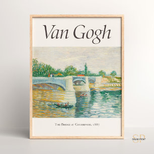 Poster Vincent van Gogh La Seine avec le pont Imprimer