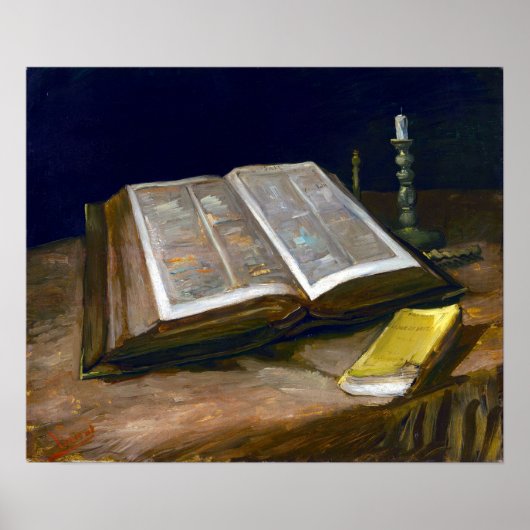 Poster Vincent van Gogh La vie morte avec la Bible (Devant)