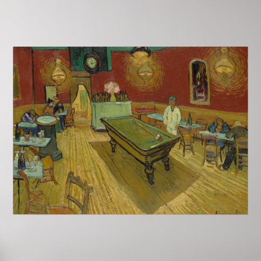 Poster VINCENT VAN GOGH - Le café de nuit 1888 (Devant)