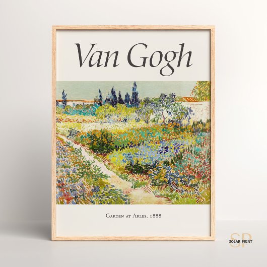 Poster Vincent van Gogh Le jardin à Arles Art Imprimer