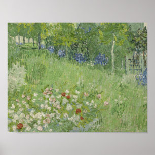 Poster Vincent van Gogh - le jardin de Daubigny