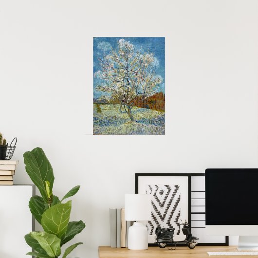 Poster Vincent van Gogh Le Peach Tree Rose (Bureau à domicile)