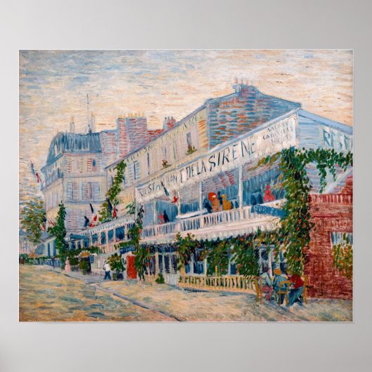 Poster Vincent van Gogh - Le Restaurant de la Sirene (Devant)