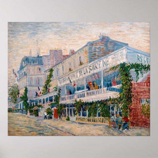 Poster Vincent van Gogh - Le Restaurant de la Sirene (Devant)