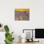 Poster Vincent van Gogh - Le Semeur au soleil couchant (Bureau à domicile)