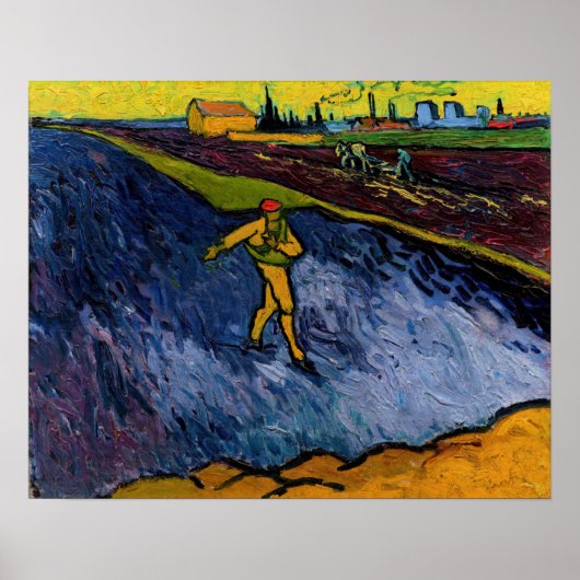 Poster Vincent van Gogh - Le Semeur : Banlieue d'Arles (Devant)