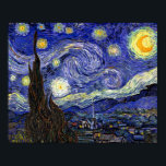 Poster Vincent Van Gogh - Le Starry Night Fine Art<br><div class="desc">Vincent Van Gogh's The Starry Night. Huile sur toile de 1889, Starry Night a été peint tandis que Van Gogh était dans l'asile à Saint-Rémy, France, et est considéré comme l'un de ses plus grands chefs-d'oeuvre. Même s'il s'agit d'une scène nocturne, elle a été peinte pendant la journée et représente...</div>