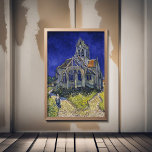Poster Vincent Van Gogh, L'église d'Auvers<br><div class="desc">Vincent Van Gogh - L'église d'Auvers,  1890.</div>