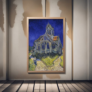 Poster Vincent Van Gogh, L'église d'Auvers