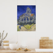 Poster VINCENT VAN GOGH - L'église d'Auvers 1890 (Cuisine)