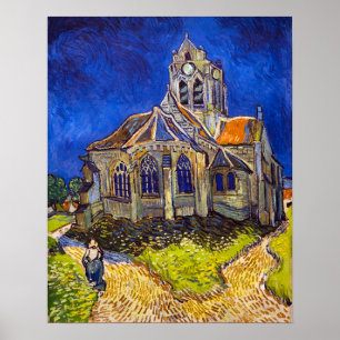Poster Vincent van Gogh - L'église d'Auvers-sur-Oise