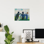 Poster Vincent van Gogh - Les Buveurs, d'après Daumier (Bureau à domicile)