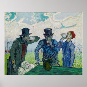 Poster Vincent van Gogh - Les Buveurs, d'après Daumier