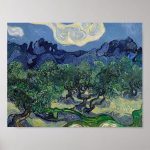 Poster Vincent van Gogh - Les oliviers