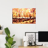 Poster Vincent Van Gogh - Les peupliers à Nuenen 2 (Bureau à domicile)