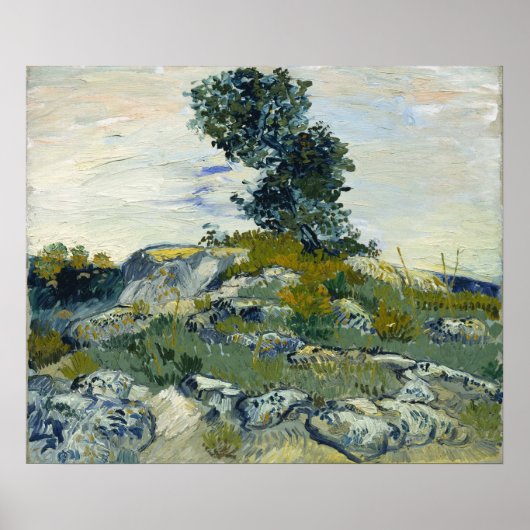 Poster Vincent van Gogh Les Roches (Devant)