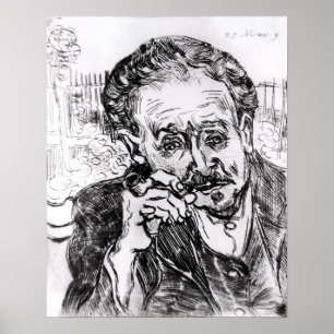 Poster Vincent van Gogh   L'homme avec le tuyau