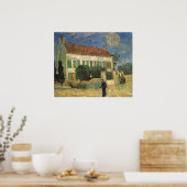Poster Vincent van Gogh - Maison Blanche à la nuit (Cuisine)