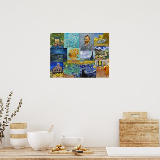 Poster Vincent Van Gogh - Masterpieces Patchwork (Cuisine)