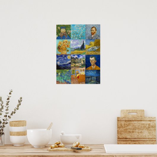 Poster Vincent Van Gogh - Masterpieces Patchwork (Cuisine)