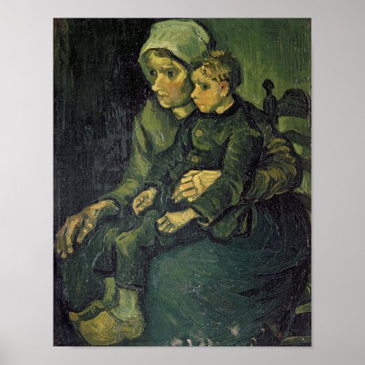 Poster Vincent van Gogh | Mère et Enfant, 1885 (Devant)