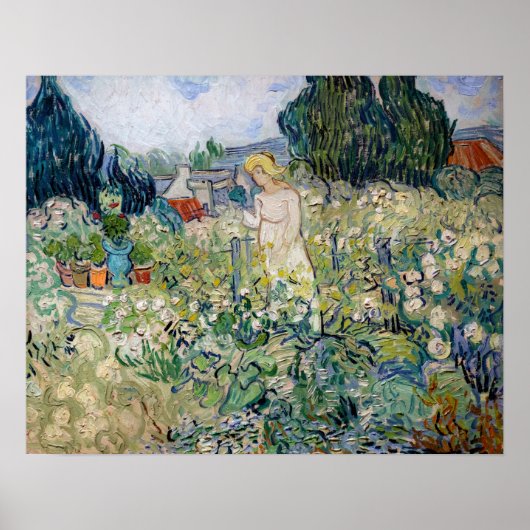 Poster Vincent van Gogh - Miss Gachet dans son jardin (Devant)