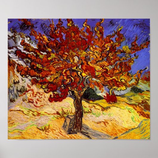 Poster Vincent Van Gogh Mulberry Tree Fine Art Painting (Devant)