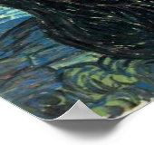 Poster Vincent Van Gogh - Nuit étoilée (Coin)