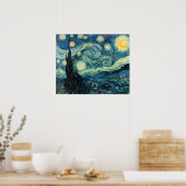 Poster Vincent Van Gogh - Nuit étoilée (Cuisine)